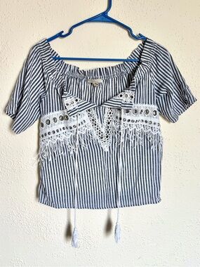 Cozy Casual Boho Striped Top